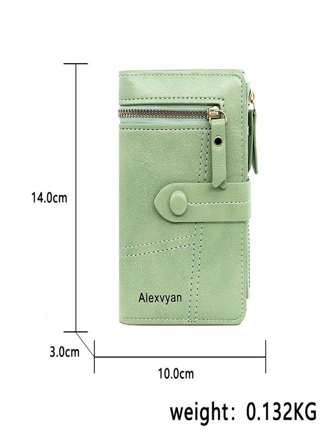 Alexvyan Medium Green Women's Purse Wallet Organizer Female Hand Clutch Women/Ladies/Girls Wallets Credit Card Holder - Image 2